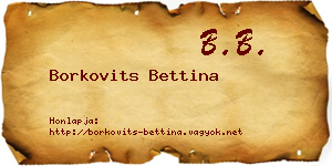 Borkovits Bettina névjegykártya