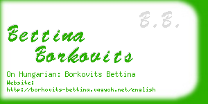 bettina borkovits business card